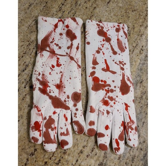 Accessories - Vintage Size XXL Stretch Long Formal Fake Bloody Horror Zombie Costume Gloves